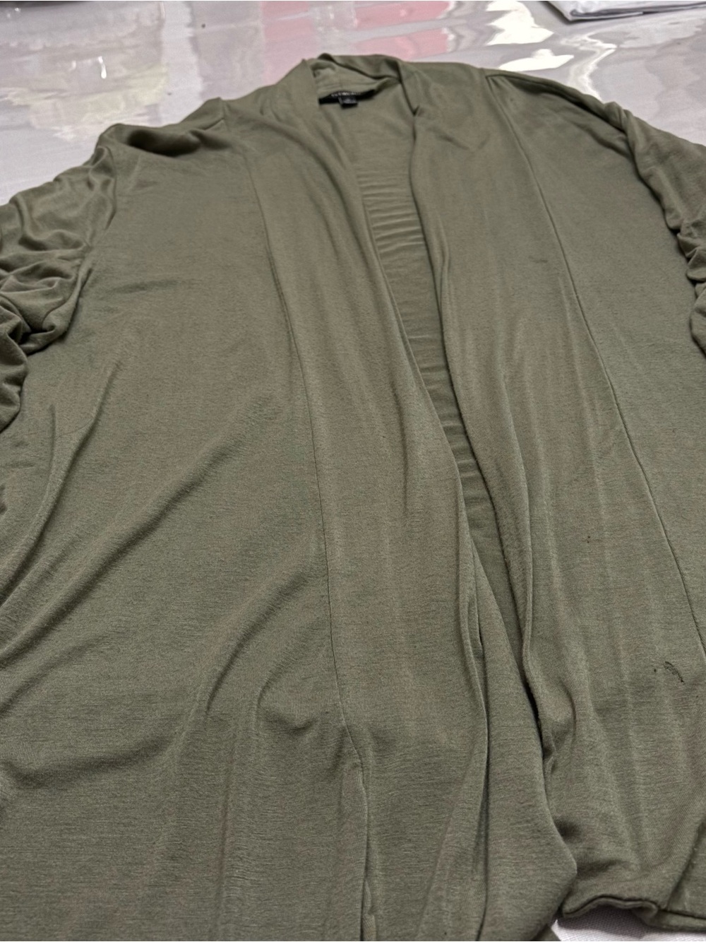 Elementz Olive Open-Front Women's Drape Cardigan